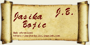 Jasika Bojić vizit kartica